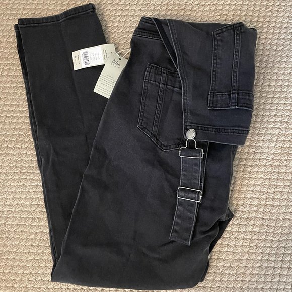 Boden Denim - Boden Girlfriend Overalls Washed Black Size 8